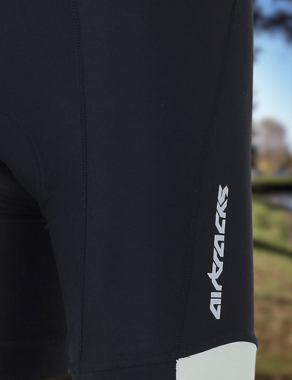 Herren Fahrradhose Kurz Team Schwarz Grau