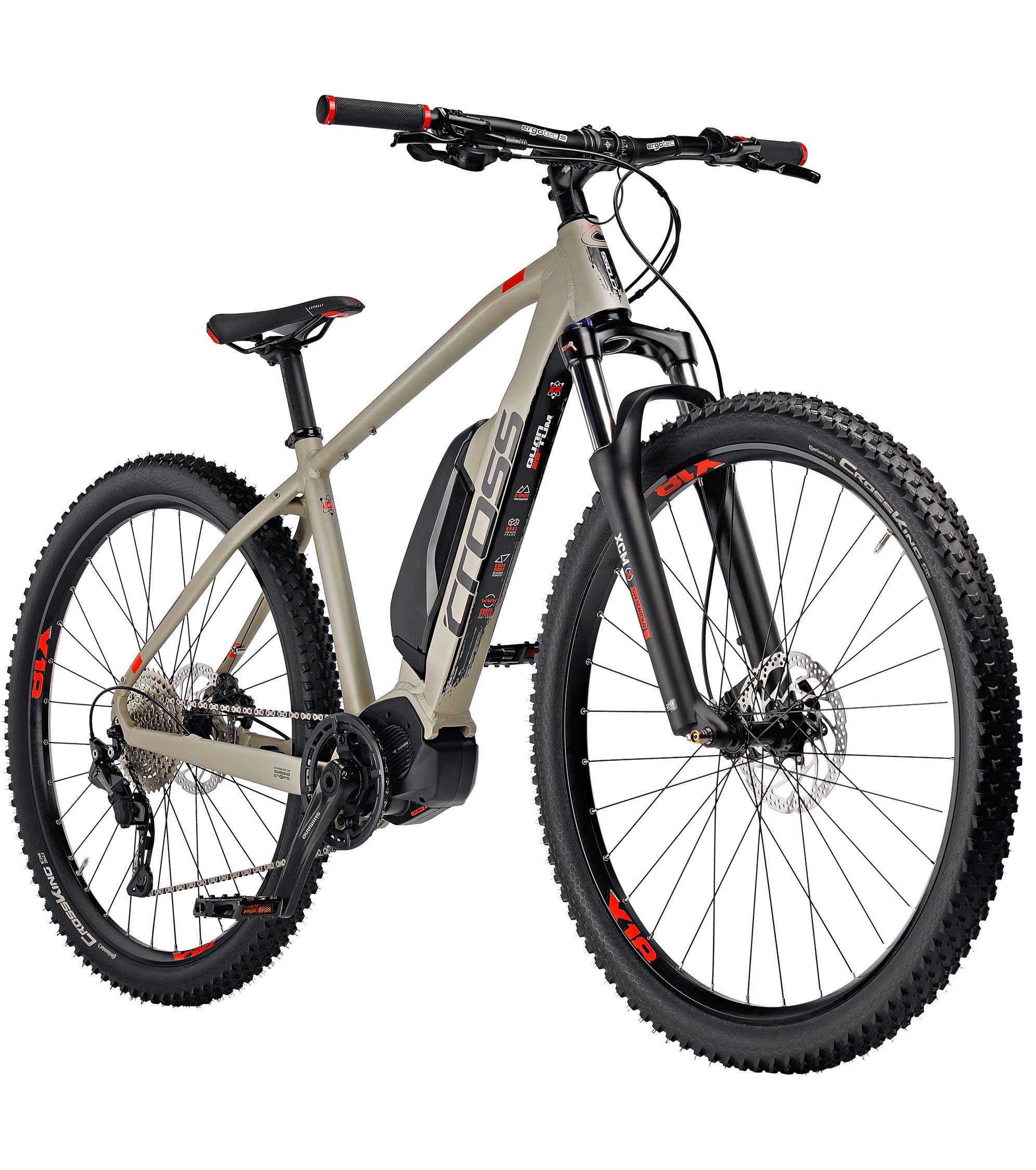 29 inch e-bike MTB Mountainbike Quantum stappen E7000 504WH 10 x Gang Shimano Deore RD-M5120 SGS