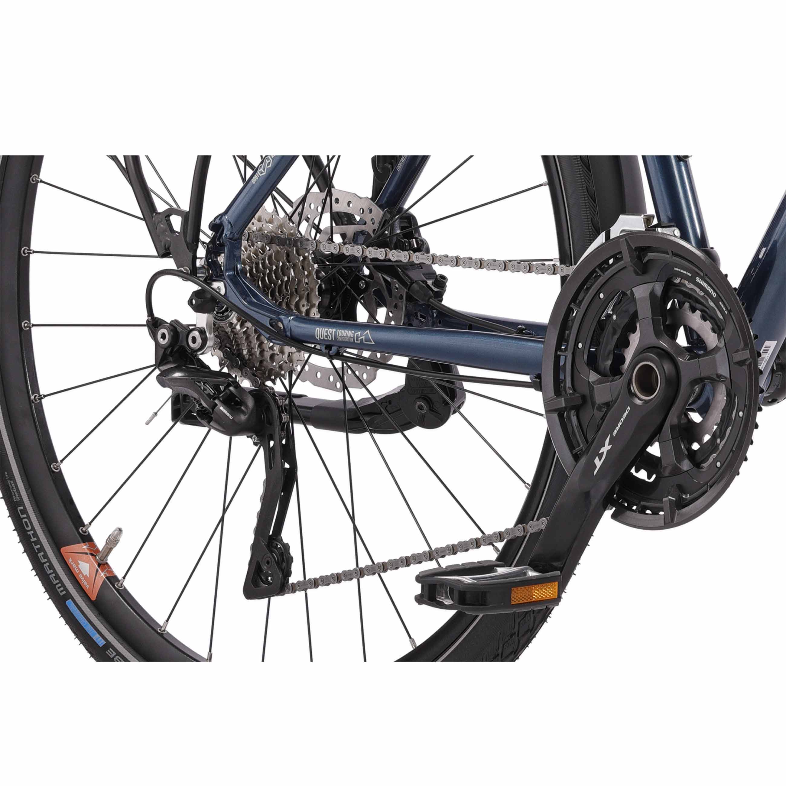 28 pollici di trekking bicicletta Quest DB Gent Shimano 30 X Gang Deore XT Rd-T8000 SGS