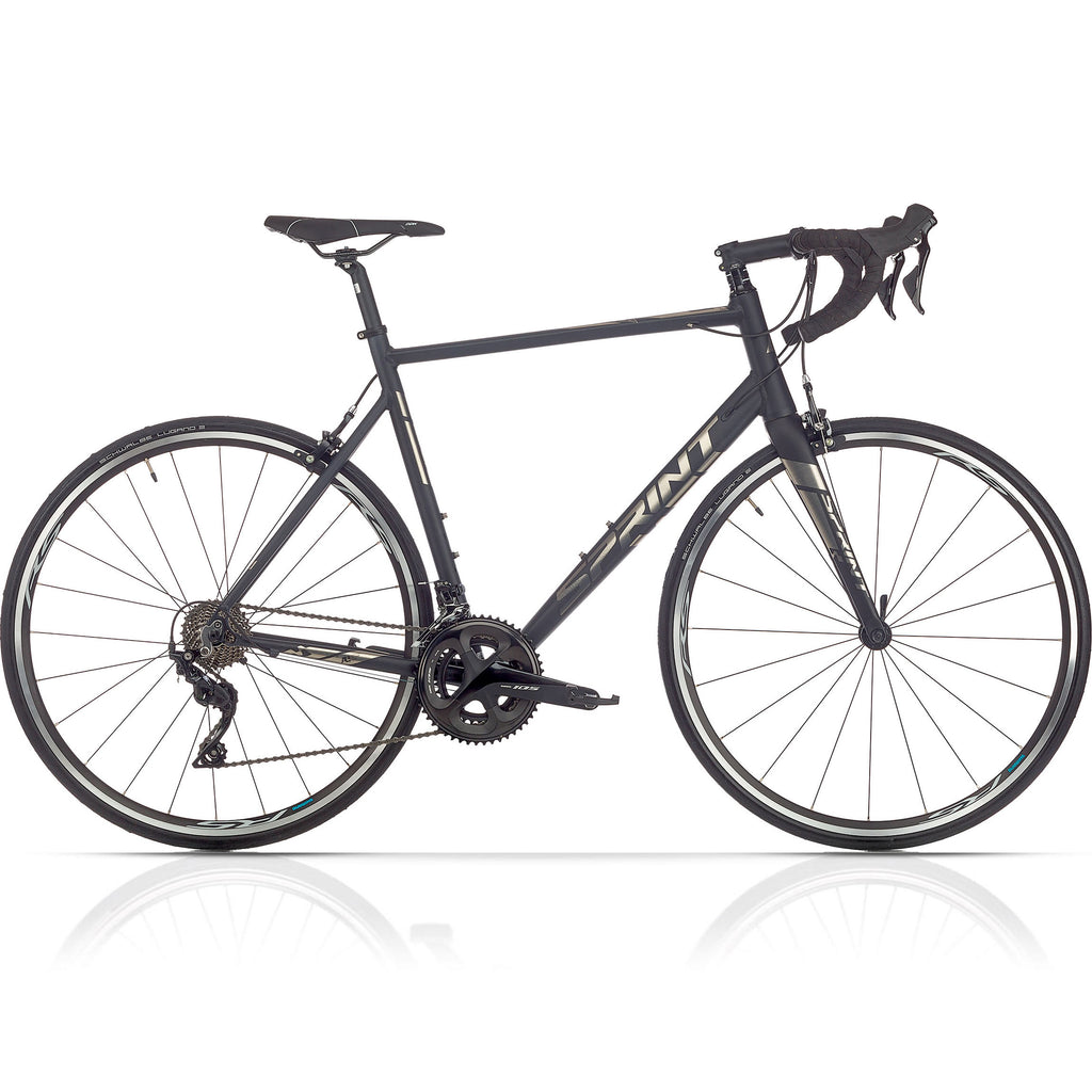 matt schwarzes rennrad 28" Herren Rennrad SPRINT MONZA TEAM Fahrrad CARBON GABEL 2 x 11 Gang  SHIMANO 105 RD-R7000 Größenempfehlung: 51 cm (165–175 cm), 53 cm (175–185  cm), 55 cm (185–195 cm)