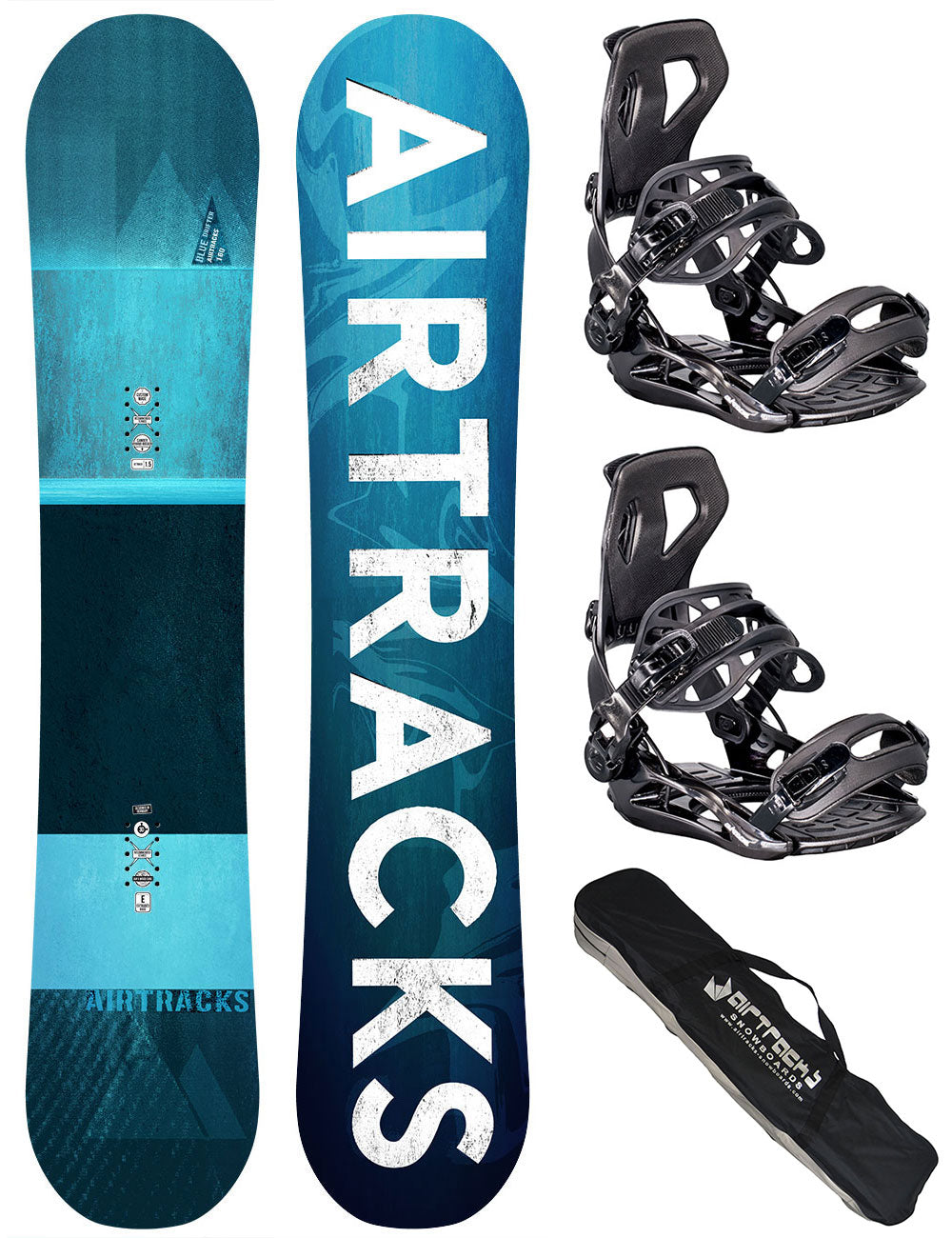 Herren Snowboard Set Blue Drifter Hybrid Rocker Wide + Bindung Master Größe XL + SB Bag