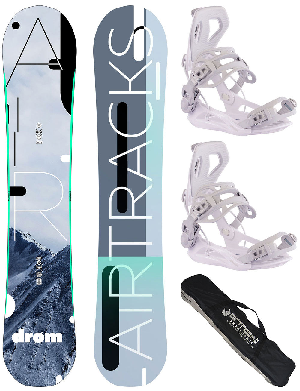 Damen Snowboardset Drom Hybrid Rocker + Snowboard Bindung Master Pro W + SB Bag