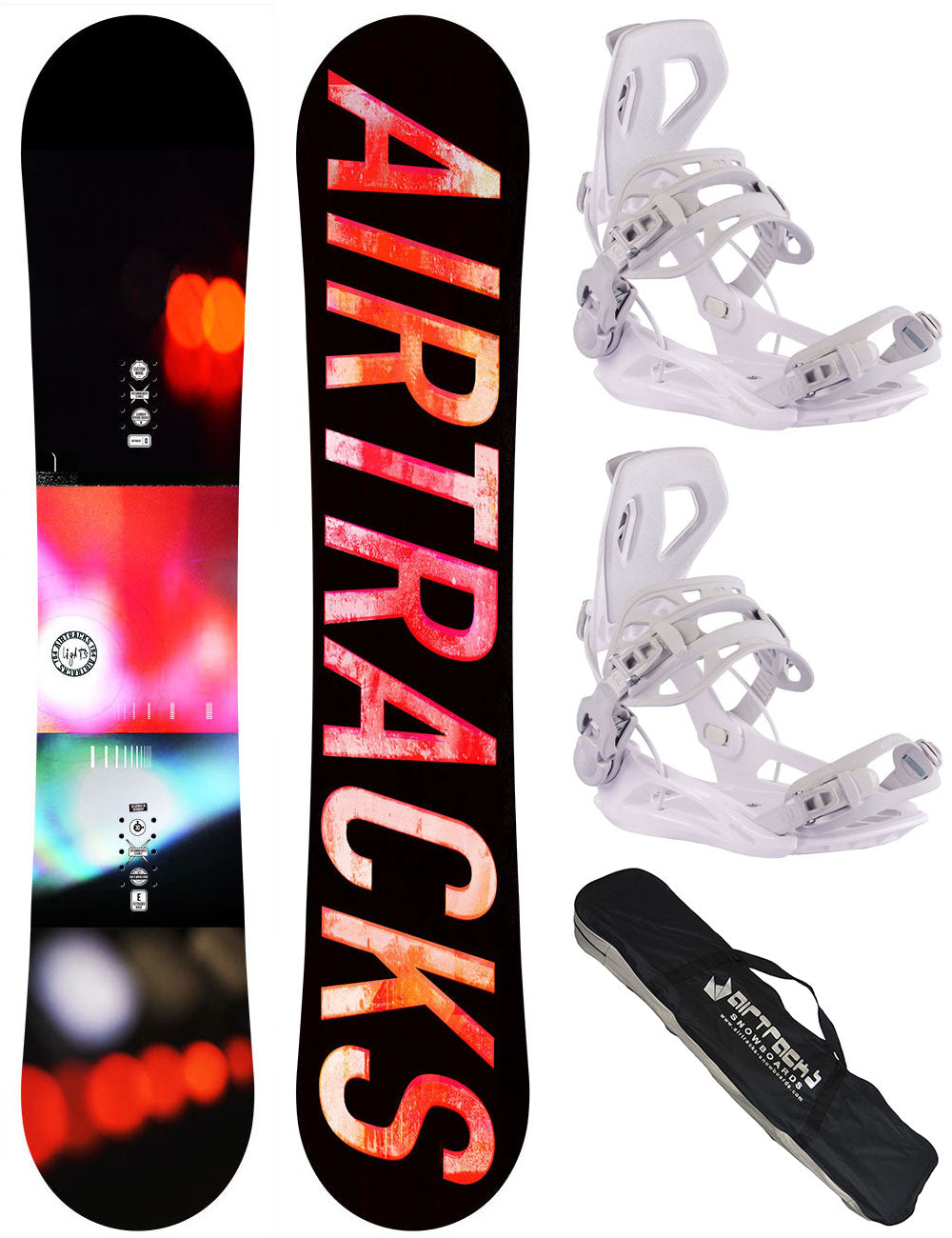 Damen Snowboardset Lights Hybrid Rocker + Snowboard Bindung Master Pro W + SB Bag