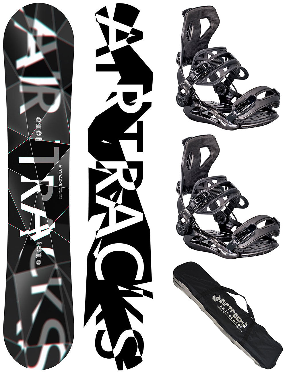 Herren Snowboard Set Refractions Game + Bindung Master Größe XL + SB Bag