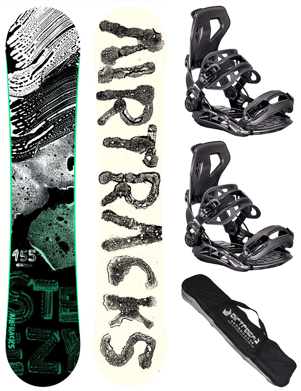 Herren Snowboard Set Steeze Hybrid Rocker + Bindung Master Größe XL + SB Bag