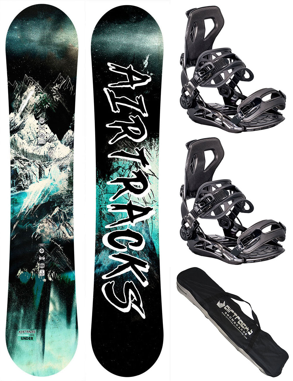 Herren Snowboard Set Under + Bindung Master Größe XL + SB Bag
