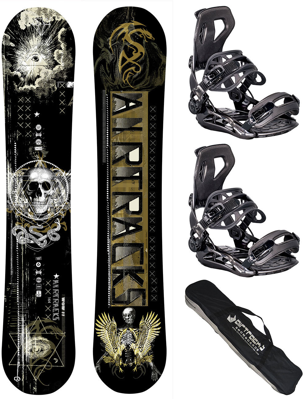 Herren Snowboard Set WOW + Bindung Master Größe XL + SB Bag