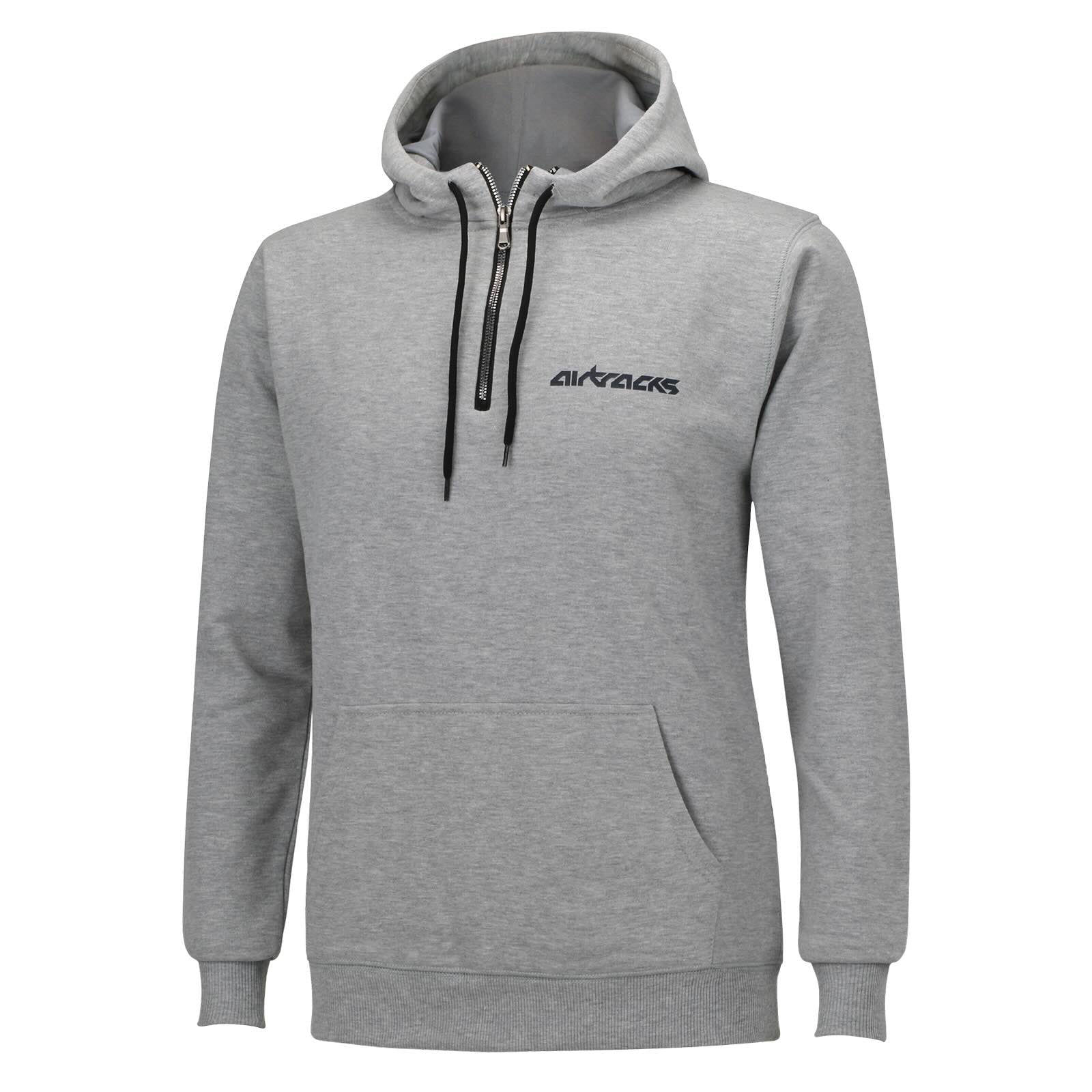 Sweatshirt crew -team met Hood en Zip Gray