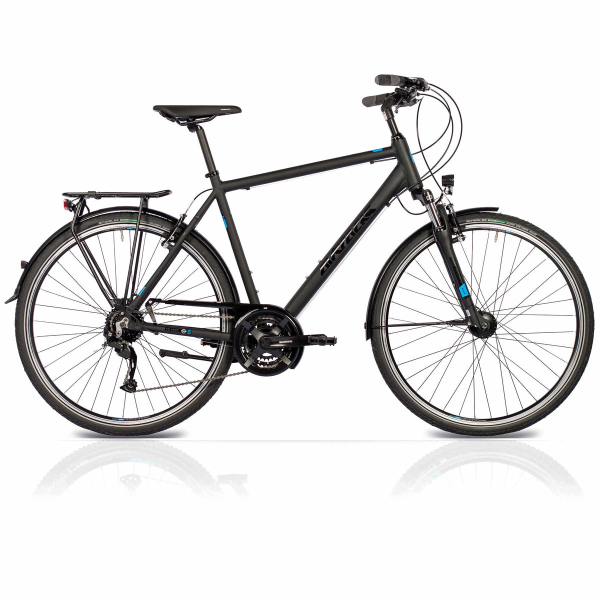 Airtracks Herren 28 Zoll Trekking Fahrrad TR.2825 Trekkingrad 24 x Gang City Bike Trekkingbike Shimano Acera RD-T3000 SGS Schwarz Herrenfahrrad Rahmenhöhe 52 56 60 cm M L XL XXL günstig kaufen