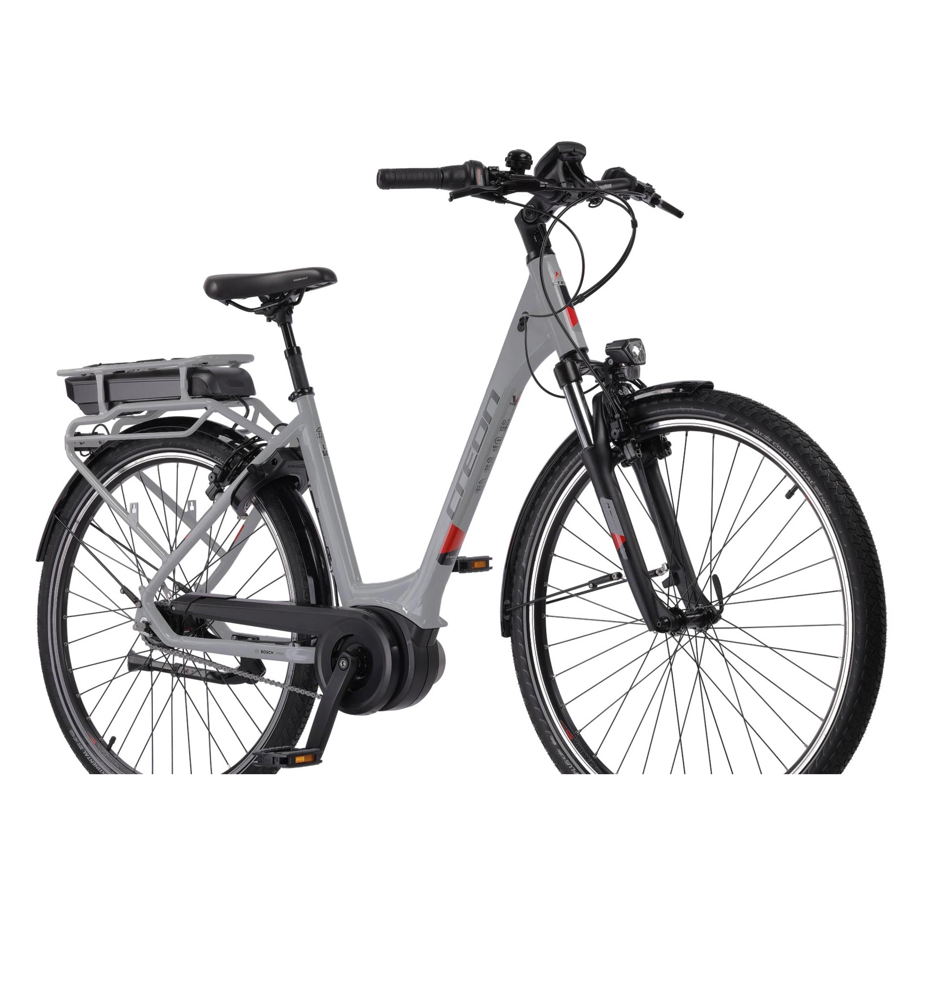 28 inch stad fiets e-bike v-tron cr ls rack bosch actieve plus lijn gen3 400 wh 7 versnelling shimano nexus