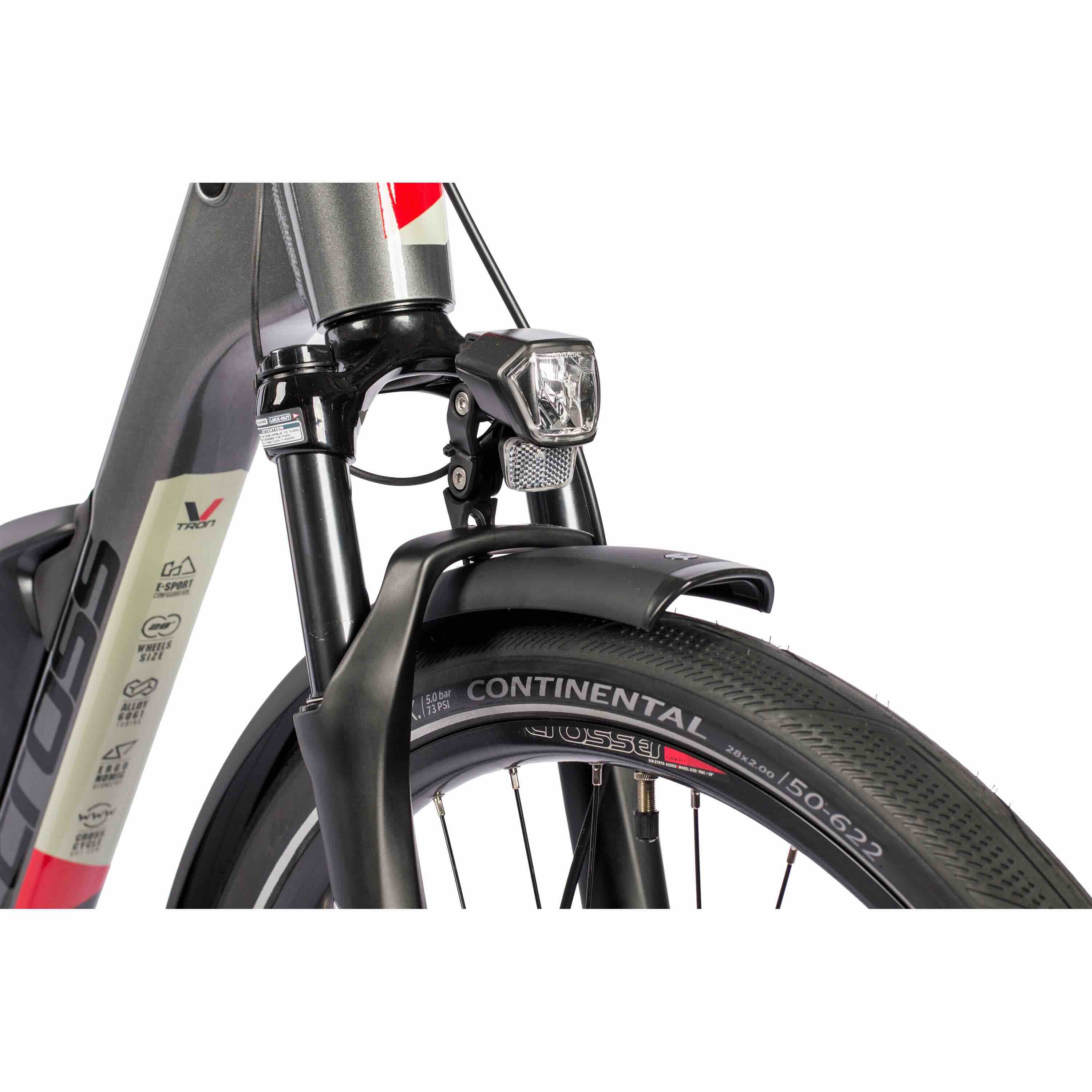 28 pollici di e-bike da trekking bicicletta v-tron bosch attivo plus riga 500wh 10s shimano deore