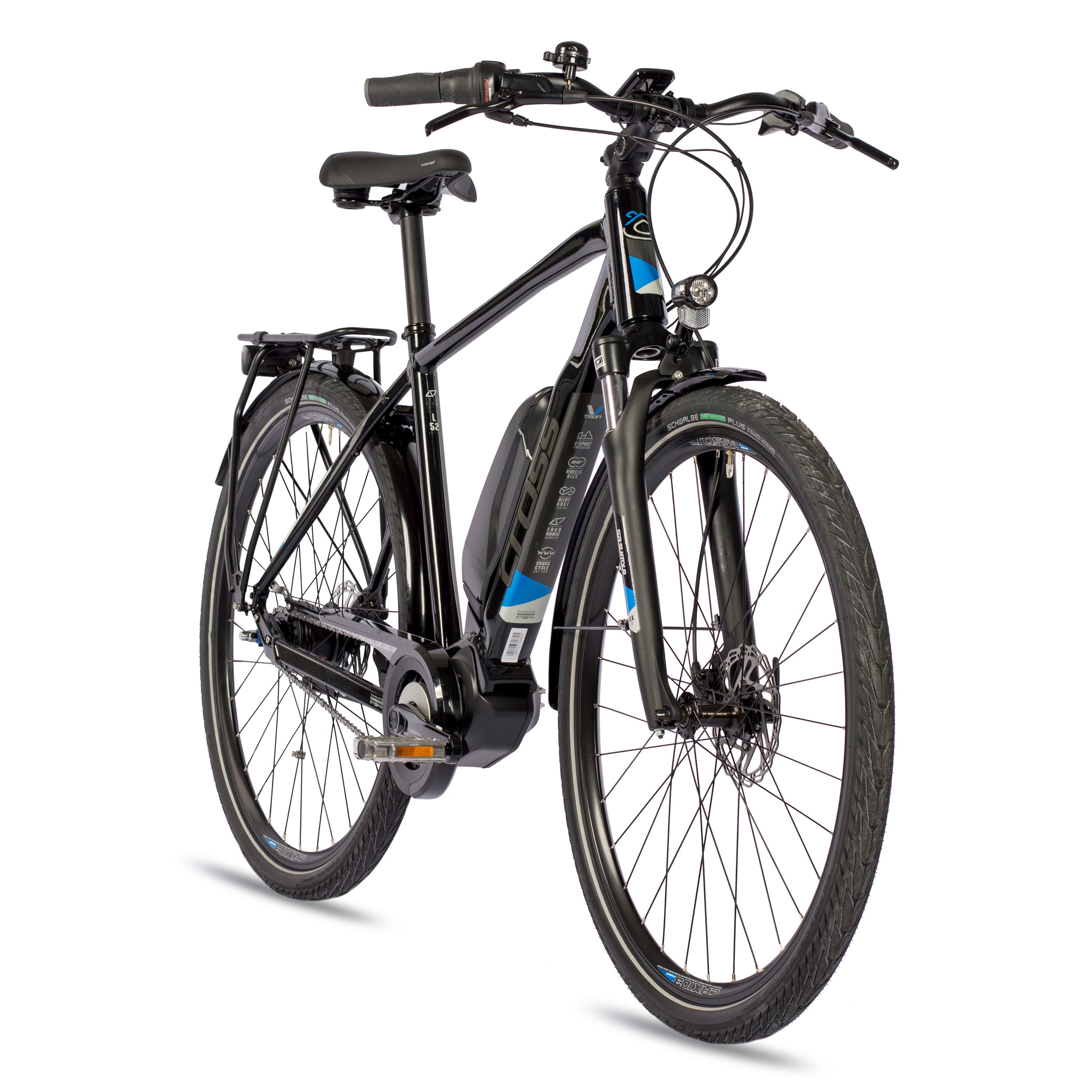 28 pollici di e-bike uomini città bicicletta v-tron shimano gradini E-5000 418wh 7 x gang shimano nexus