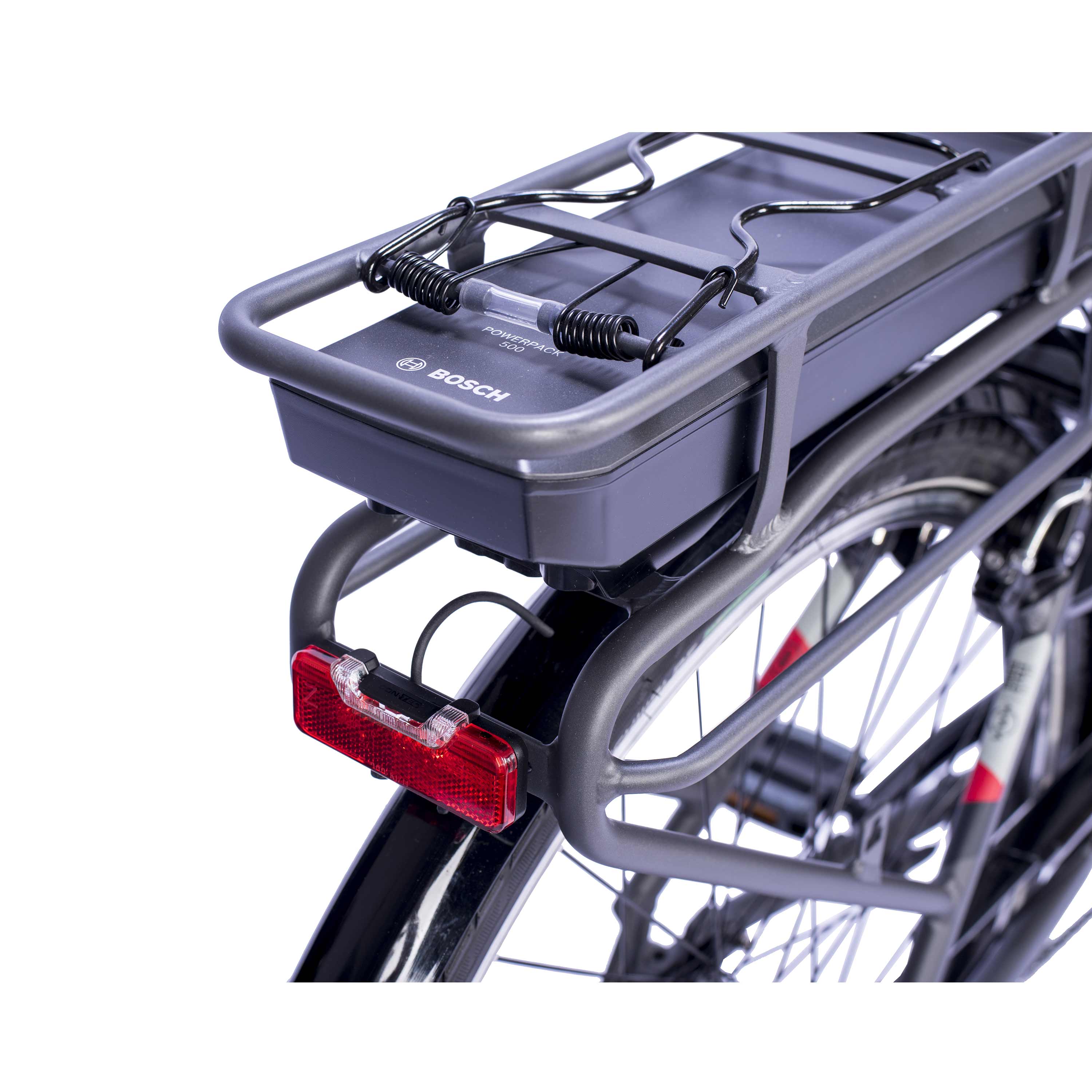 28" E-Bike City Fahrrad V-Tron RACK BOSCH ACTIVE LINE 400 Wh 7 GANG SHIMANO NEXUS RÜCKTRITTBREMSE Schwarz