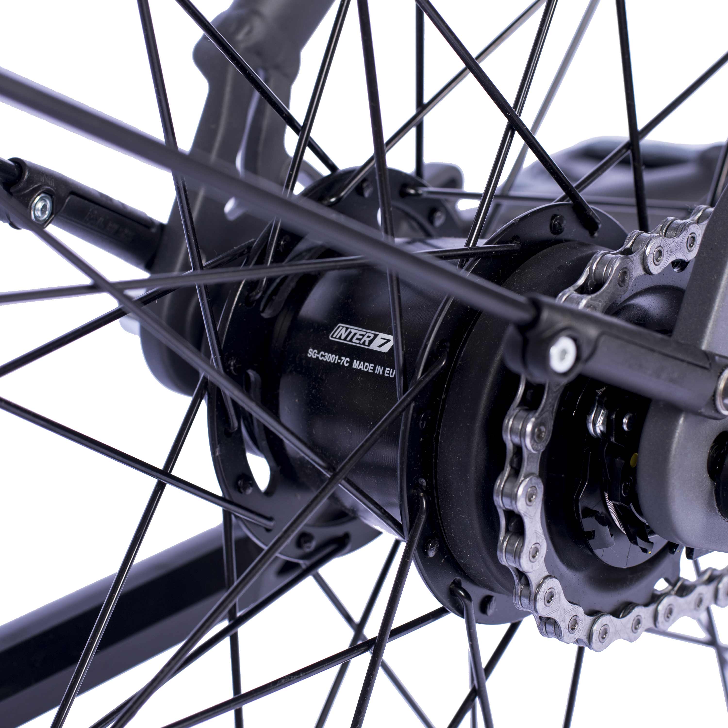 28" E-Bike City Fahrrad V-Tron RACK BOSCH ACTIVE LINE 400 Wh 7 GANG SHIMANO NEXUS RÜCKTRITTBREMSE Schwarz