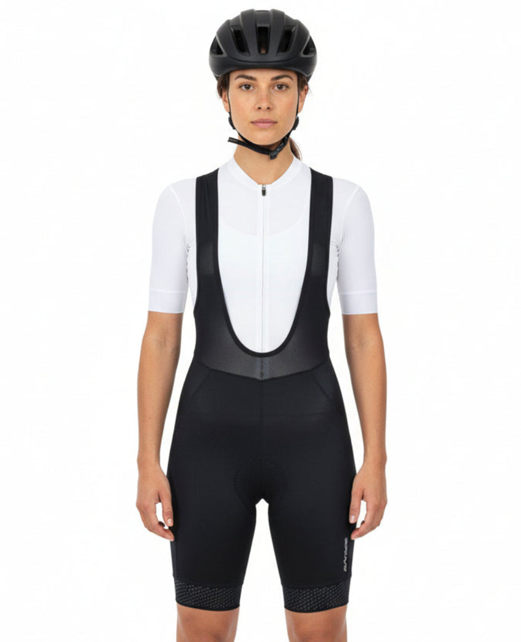 Kurze Fahrradhose mit Trägern, Trägerhose Kurz, BiB Tight Pro Line Schwarz