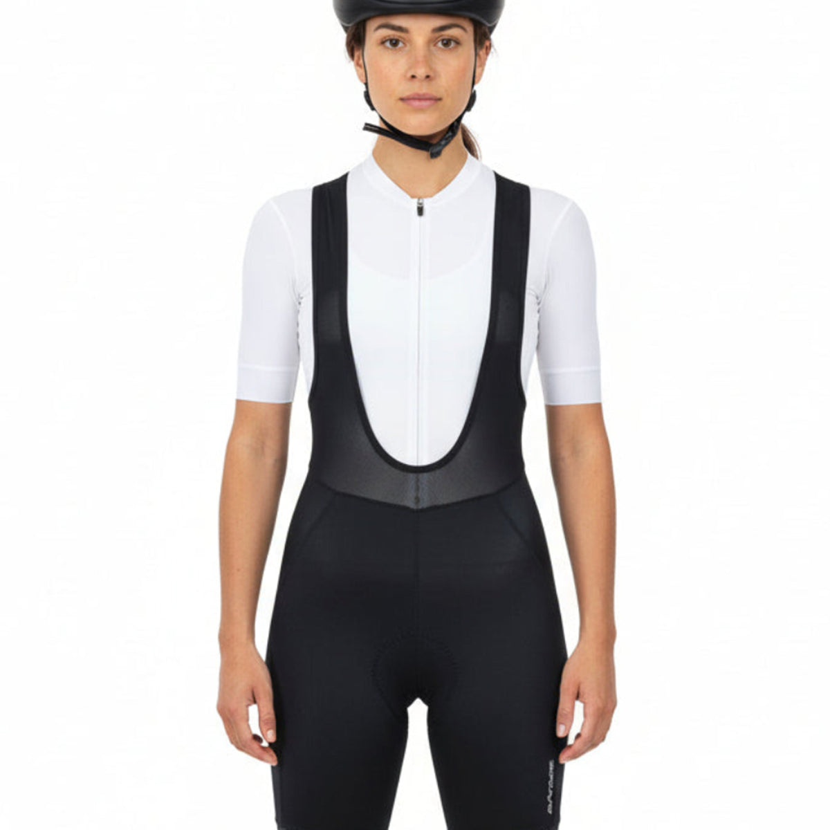 rennrad hose damen kurz Damen Fahrradhose Kurz Radhose mit Trägern Trägerhose Pro Line Schwarz