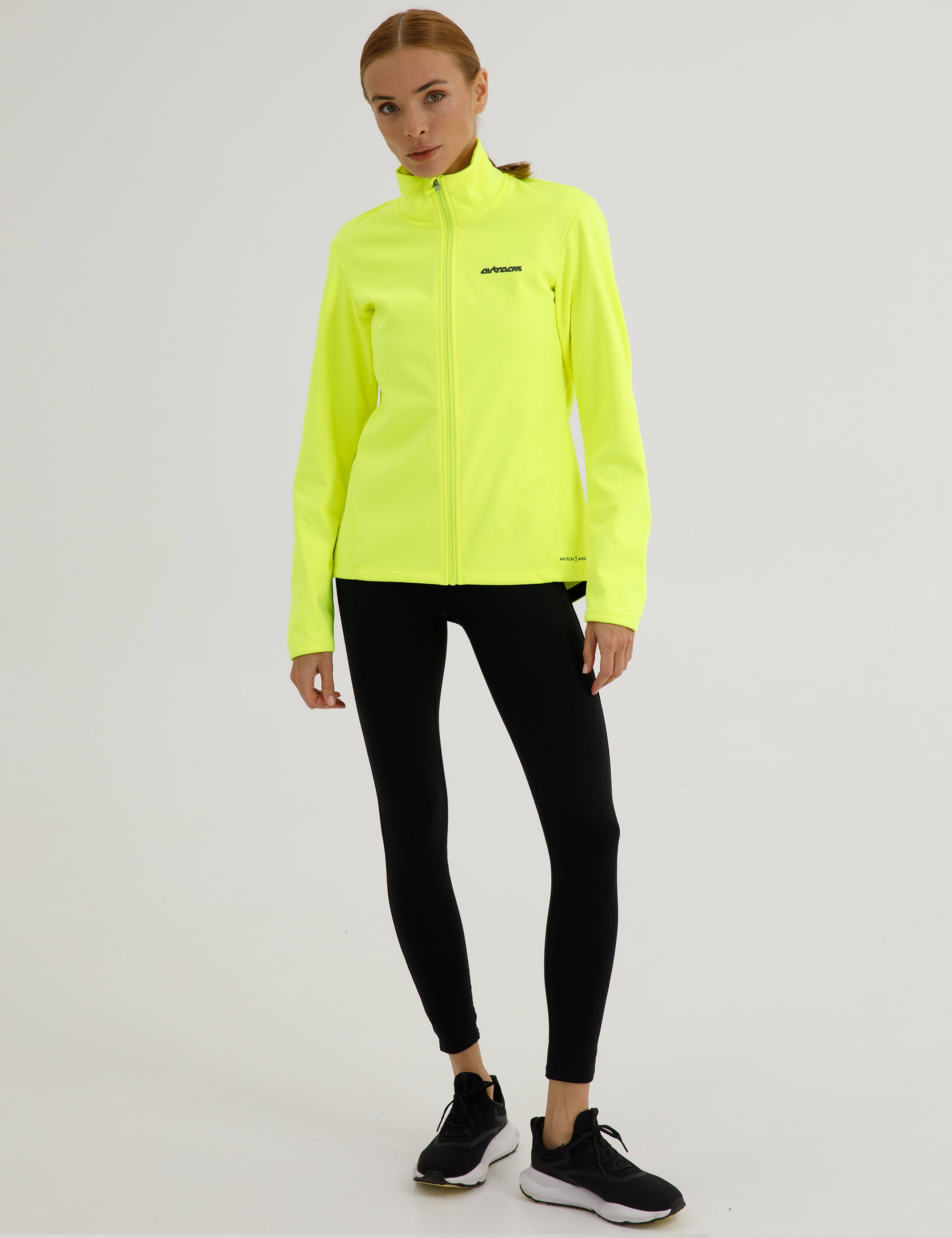 Damen Winter Fahrradjacke-Laufjacke Softshell Thermojacke Aktive Comfort Line Neon