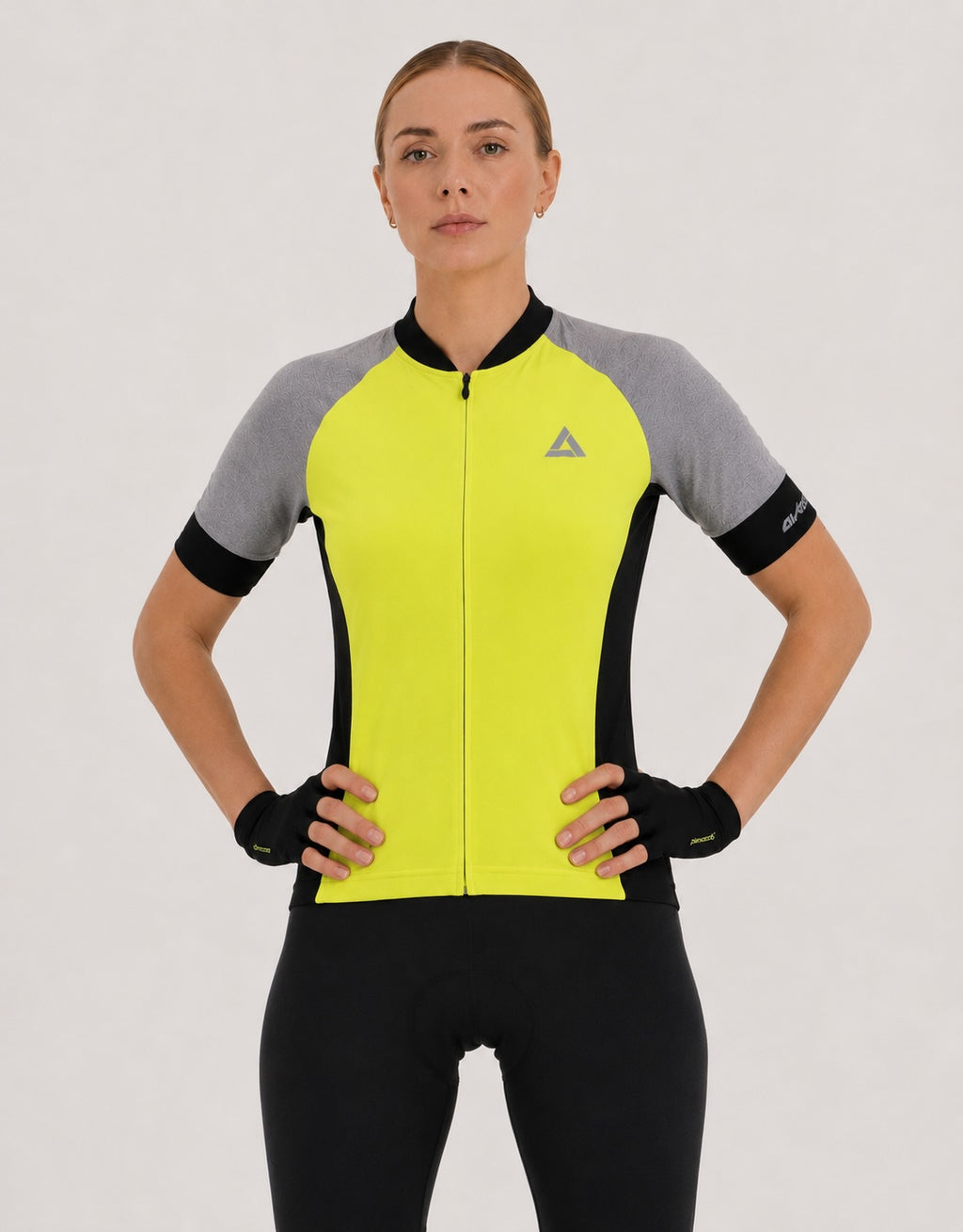 Damen Fahrradtrikot Kurzarm Pro Line Green Neon M