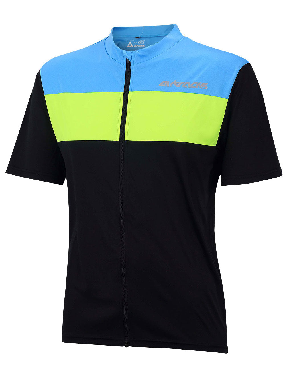 fahrradtrikot-radlertrikot-radtrikot-pro-air-kurzarm-neon-blau-schwarz-xs-s-m-l-xl-xxl-xxxl-front