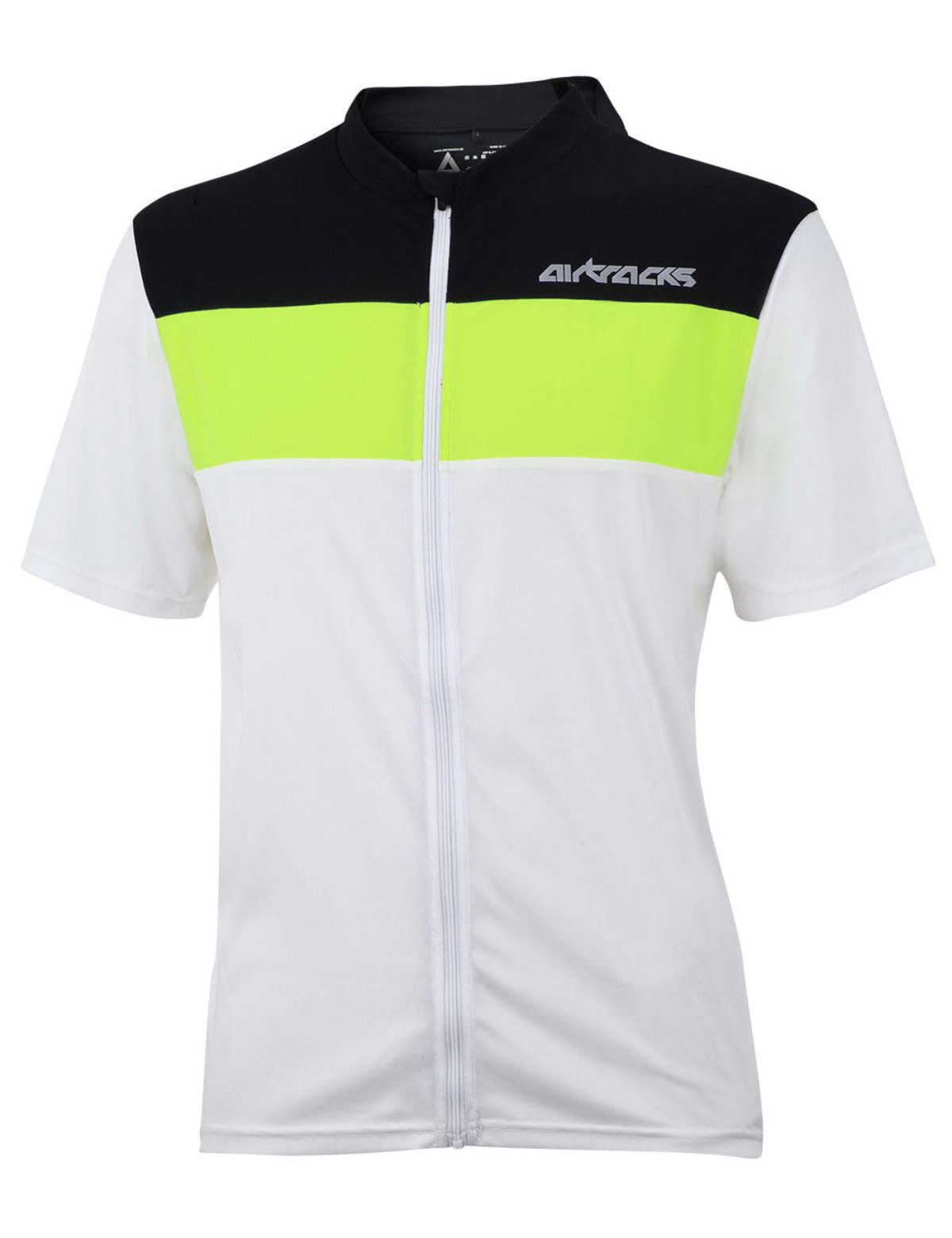 fahrradtrikot-radlertrikot-radtrikot-pro-air-kurzarm-neon-weiss-schwarz-s-m-l-xl-xxl-front