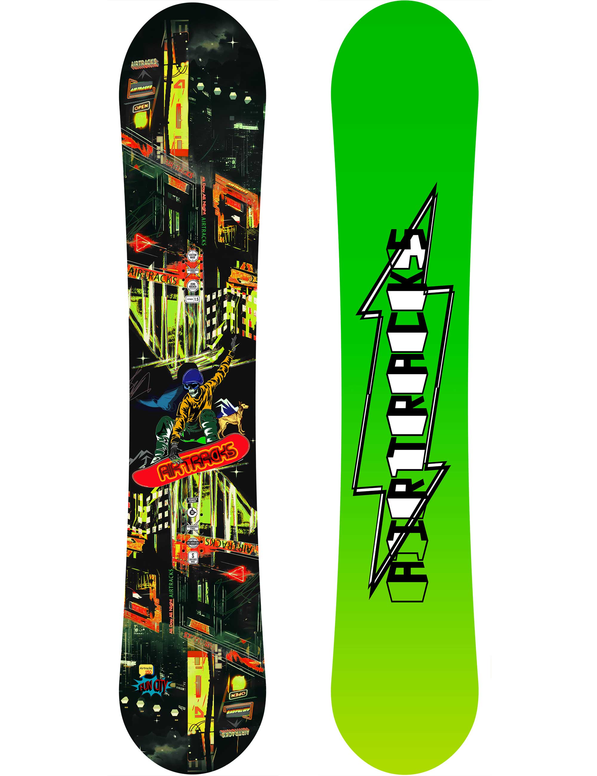 Tabla de snowboard Fun City Carbon Hybrid Rocker 