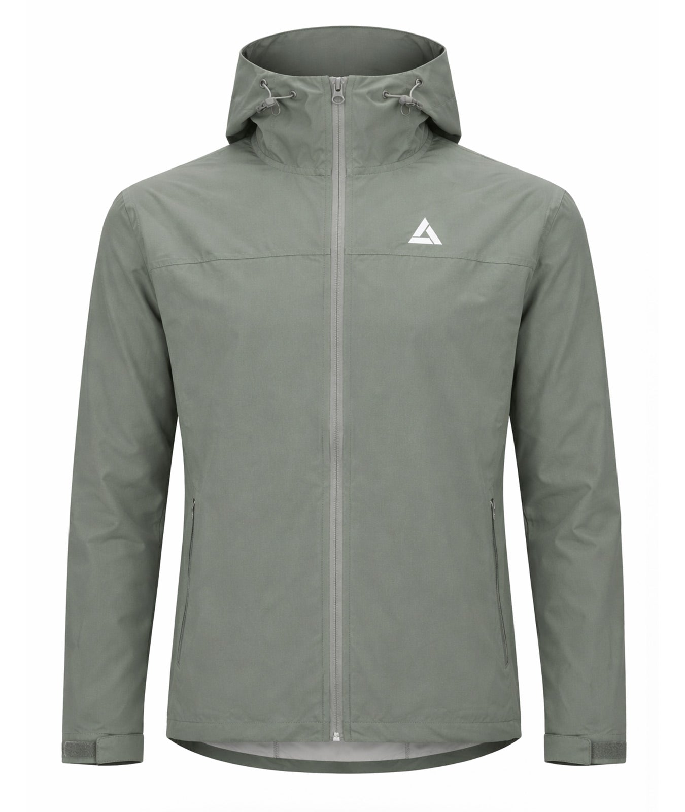 Men's rain jacket - bicycle jacket with hood per line gray
