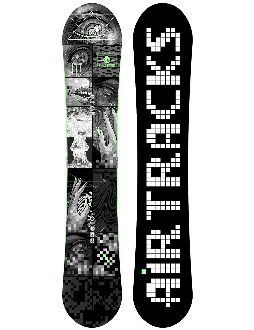 herren-snowboard-pixel-bomb-hybrid-rocker-camber-zero-flat-all-mountain-freeride-freestyle-140-145-150-155-159-160-164-163-165cm-pixelbomb1