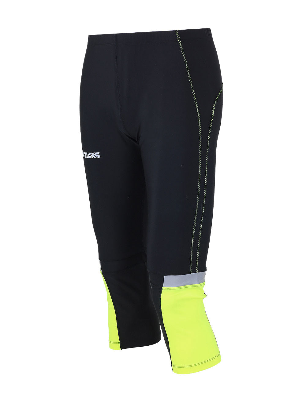 laufhose-running-tight-hose-air-tech-3-4-lang-herren-damen-schwarz-neon-xs-s-m-l-xl-xxl-xxxl-front