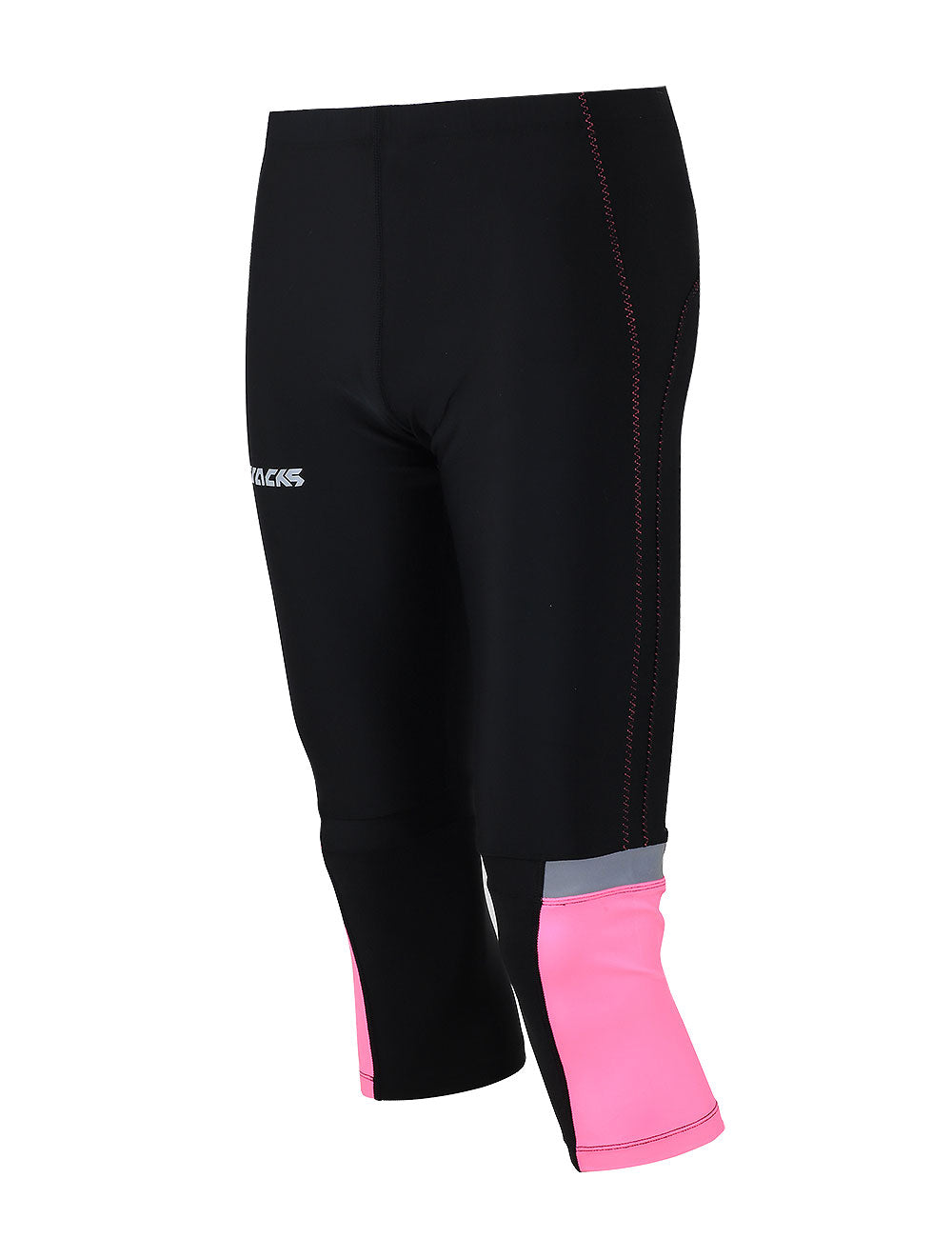 laufhose-running-tight-hose-air-tech-3-4-lang-herren-damen-schwarz-pink-xs-s-m-l-xl-xxl-xxxl-front