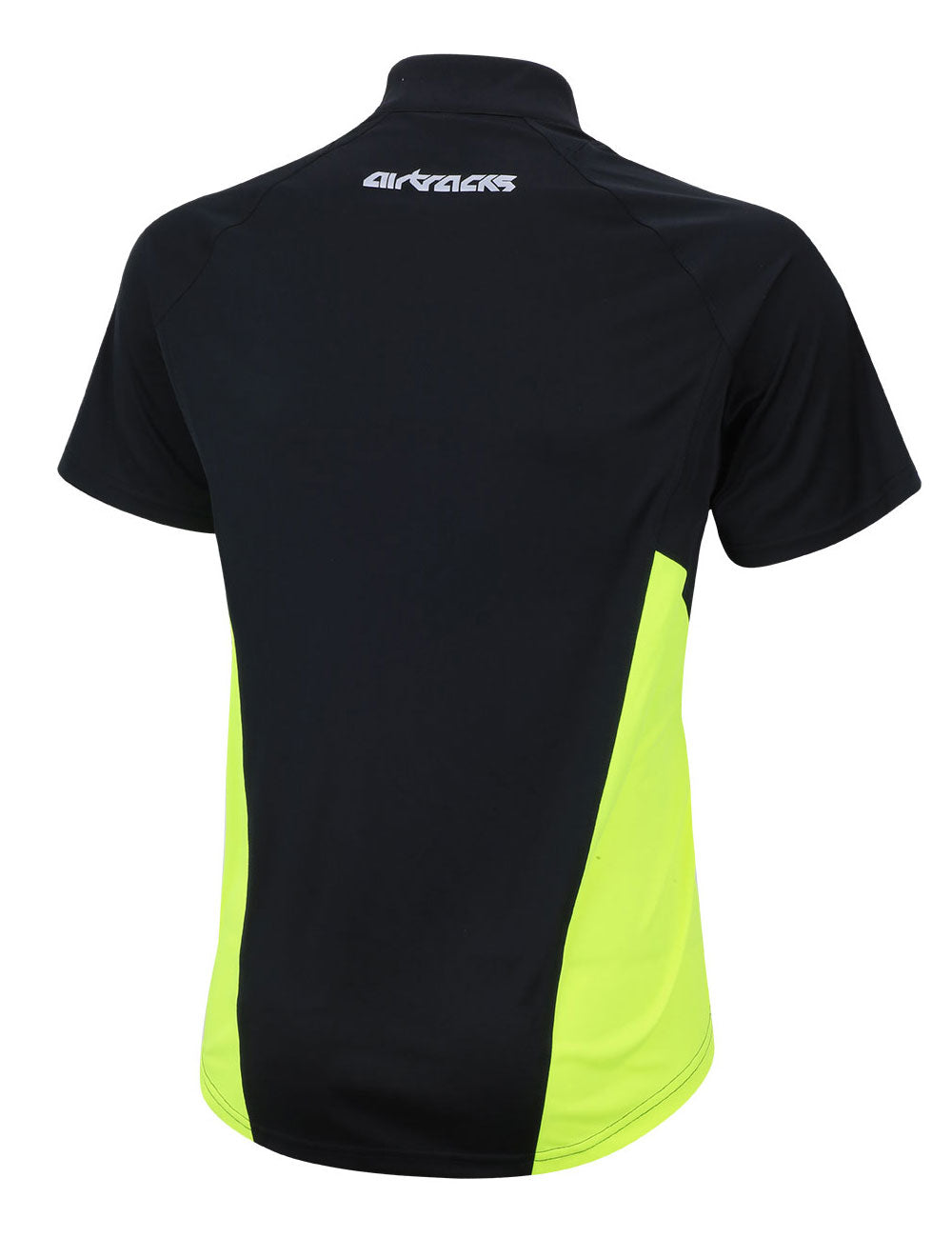 laufshirt-fahrradtrikot-running-t-shirt-kompression-air-tech-neon-neon-schwarz-herren-damen-kurzarm-langarm-xs-s-m-l-xl-xxl-xxxl-long-back