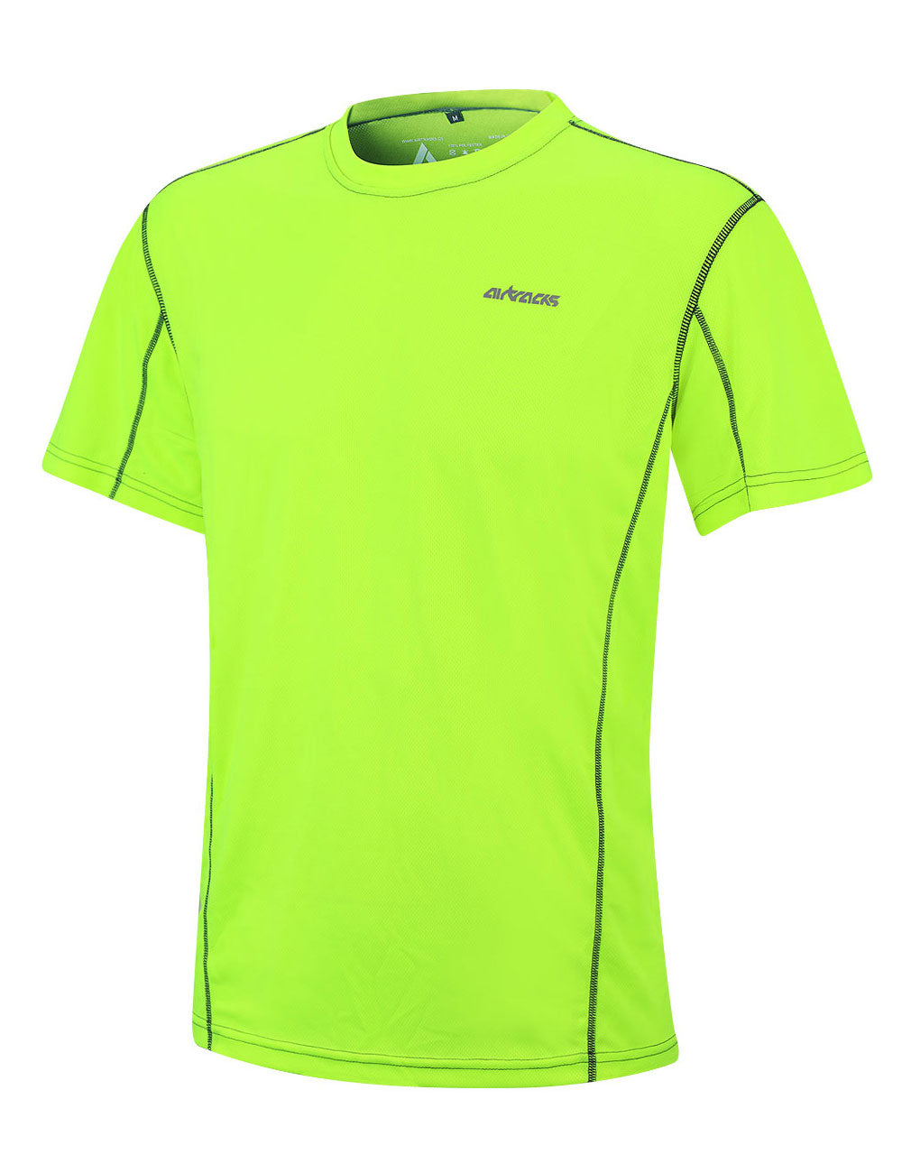 laufshirt-fahrradtrikot-running-t-shirt-kompression-pro-air-neon-schwarz-herren-damen-kurzarm-langarm-xs-s-m-l-xl-xxl-xxxl-front