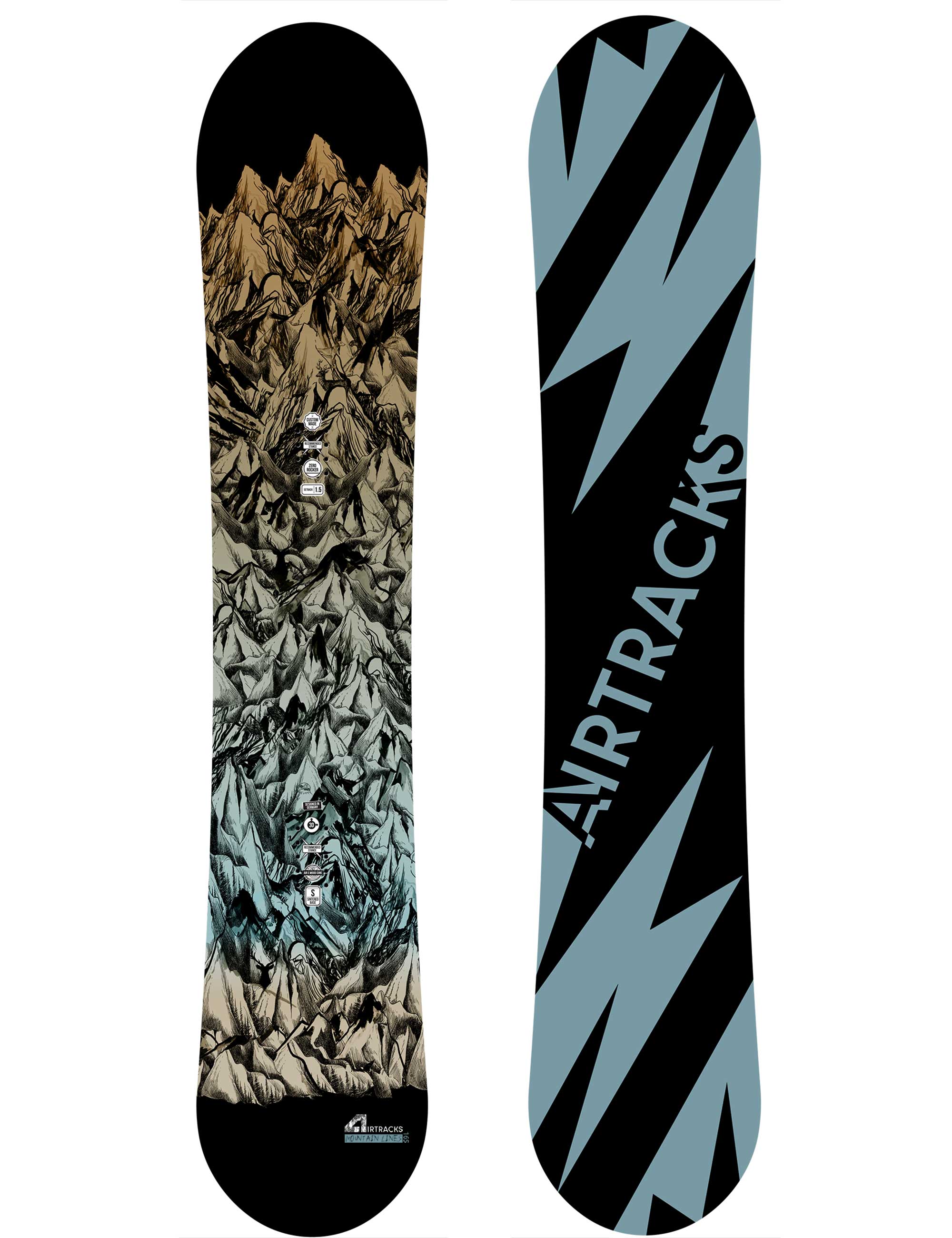 Snowboard Mountain Lines Zero Rocker Wide Set -product voor heren