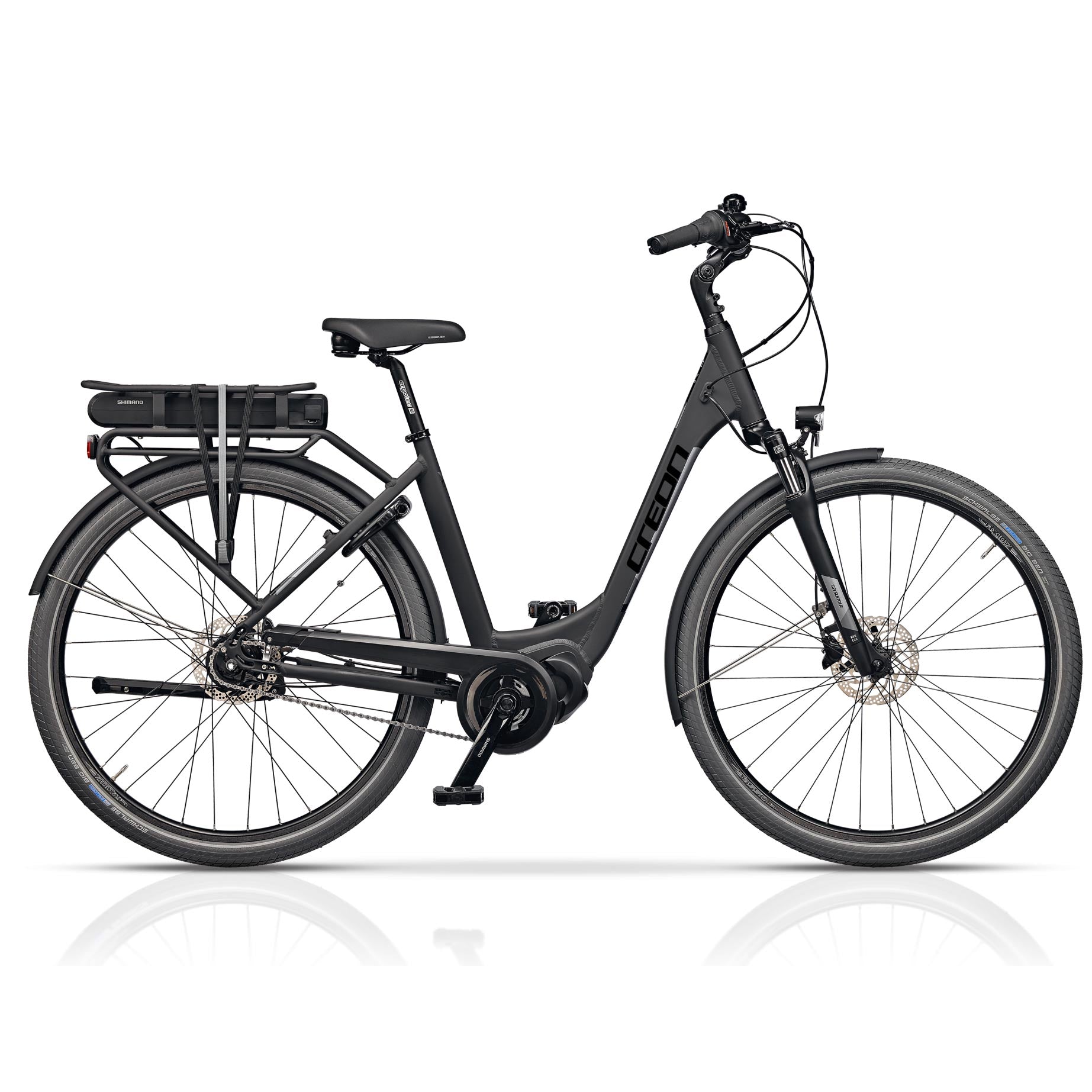 28 inch e-bike stadsfiets ls v-tron rd wave rack shimano stappen e-6100 418wh 7 x bende shimano nexus