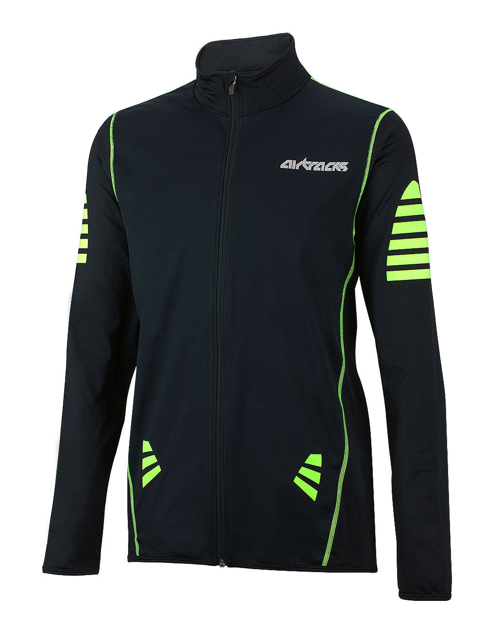 winter-fahrradtrikot-radtrikot-langarm-thermo-winter-herren-damen-windstopper-schwarz-neon-pro-s-m-l-xl-xxl-front